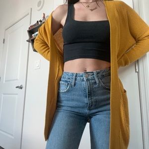 Mustard cotton on cardigan XS